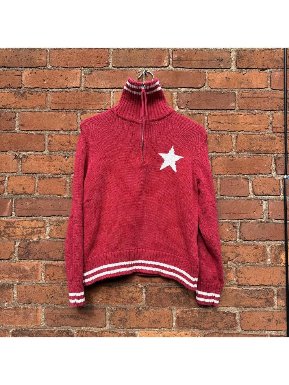 Vintage Dorothy Perkins star 1/4 zip knit sweater 14 S
